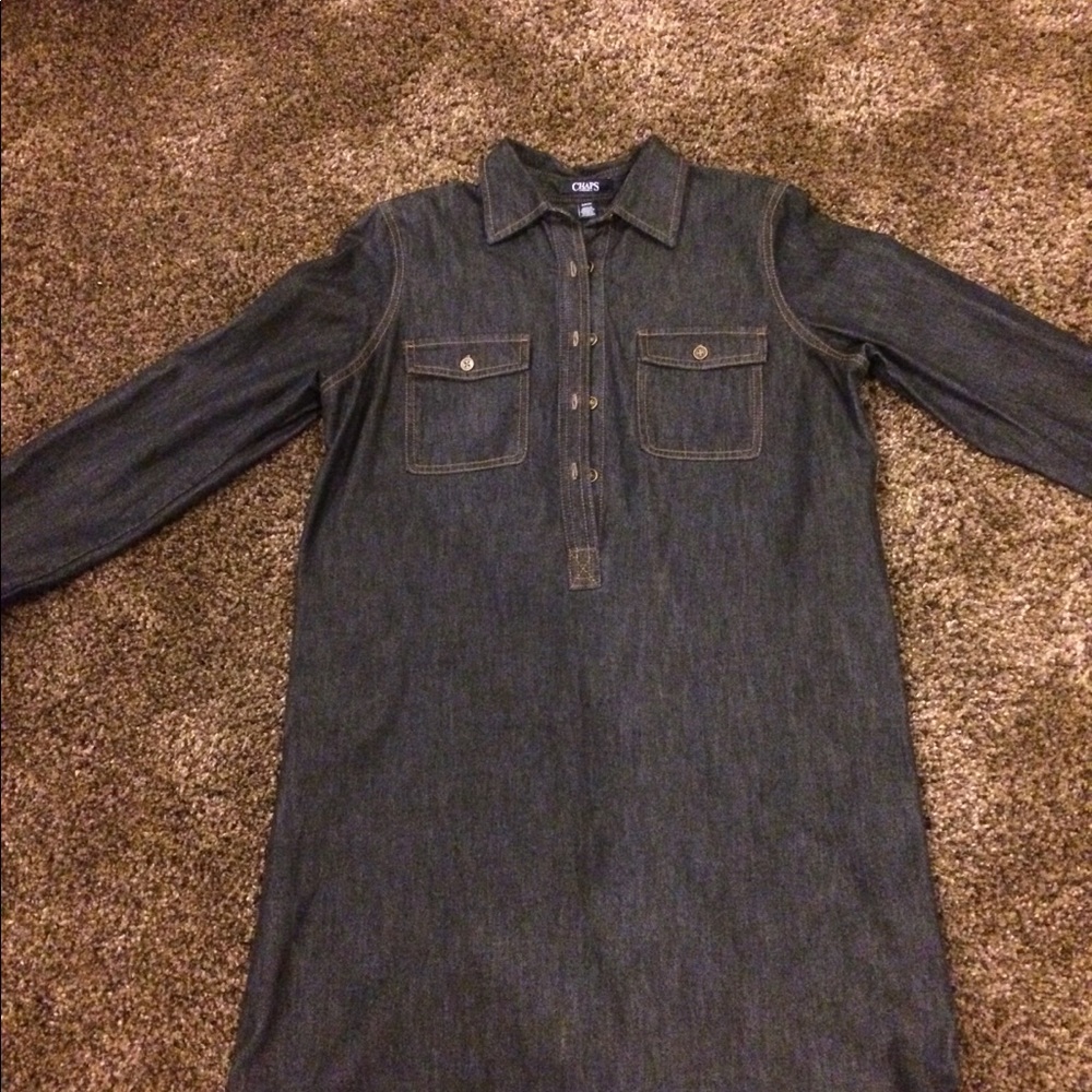 Chaps jean shirt dress